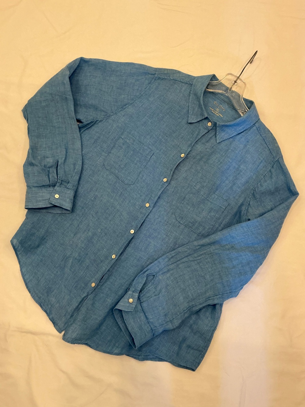 Lilly Pulitzer Sea View Button Down Linen Top